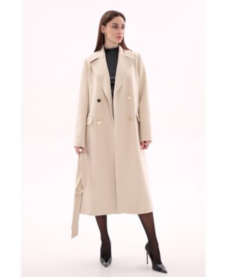 Women's Denise Cashmere-Blend Double-Breasted Overcoat