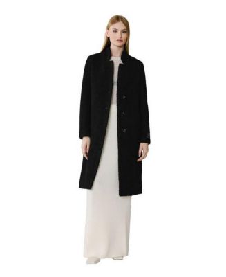 Women's DIANE Boucle Wool-Blend Single-Breasted Midi Coat