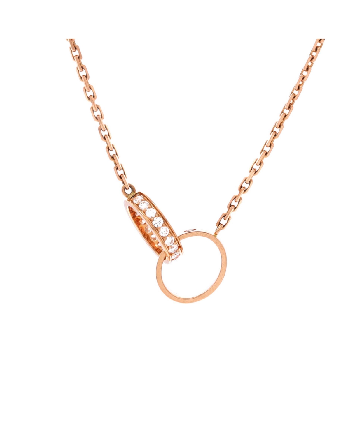 Pre-Owned Cartier Love Interlocking Necklace - 18k rose gold