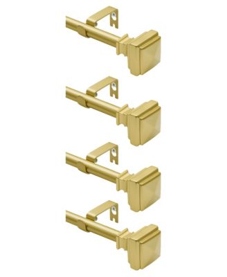 D2 5/8-Inch Adjustable Decorative Curtain Rod, 28-48 Inches, 4-Pack