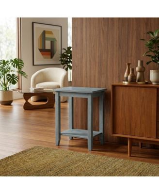 Heather Accent Table with Antique Wash Finish for Living Room or Bedroom