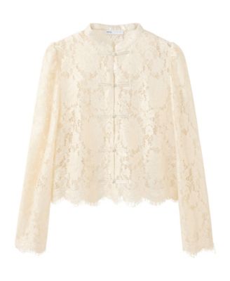 Women's Kravitz Floral-Print Mock Neck Long-Sleeve Blouse
