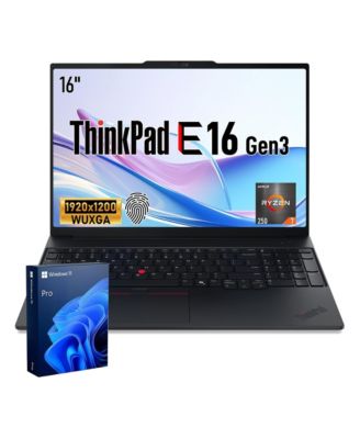 ThinkPad E16 Gen 3 16" Laptop, AMD Ryzen 7 250, 64GB RAM, 1TB SSD, Windows 11 Pro
