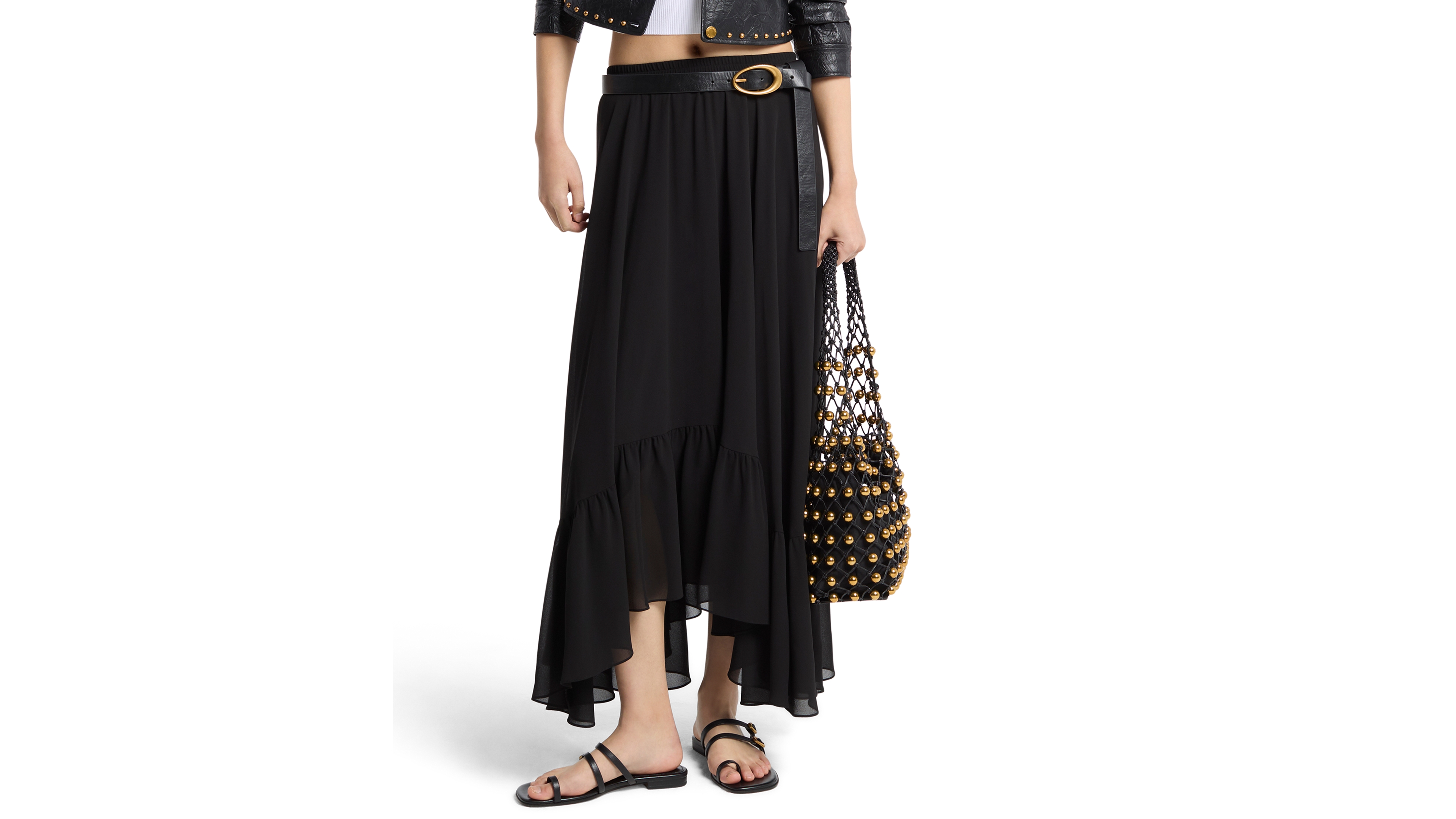 Michael Kors Women's High-Low Mid-Rise Skirt