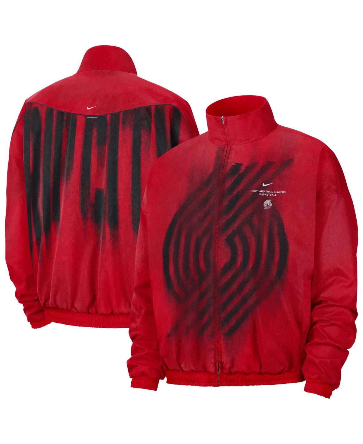 Nike Men's Red, Black Portland Trail Blazers 2026 Game Theather Loud On Court Anthem Jacket - Red, Black