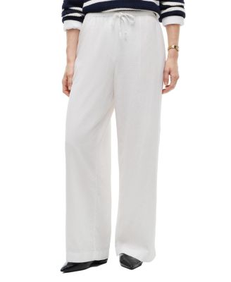 Women's Wide-Leg Linen-Blend Pull-On Pants