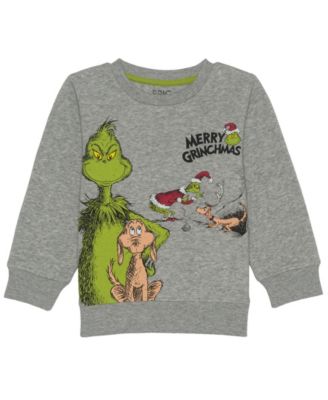 Boys' 12M-5T Grinchmas and Max Dr Seuss Long-Sleeve Crewneck Sweatshirt