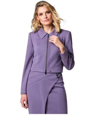 Women's Neda Cropped Zip-Front Blazer