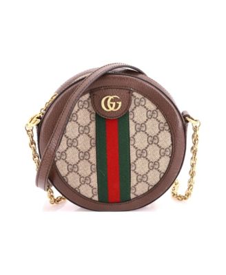 Mini Ophidia Round Shoulder Bag GG Coated Canvas