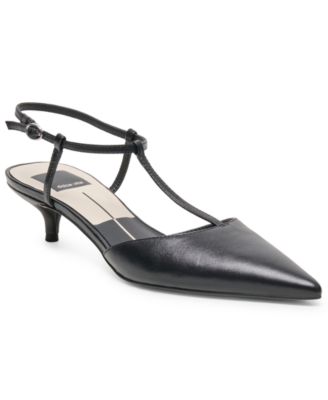 Women's Torena Pointed Toe T-Strap Kitten Heel Pumps
