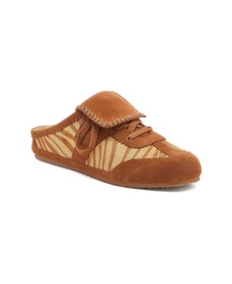 Women's Scotty Round-Toe StreetFlex Footbed Suede Sneaker Mule
