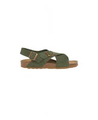 Women's Crossover Buckle Flatform Round-Toe Sandals