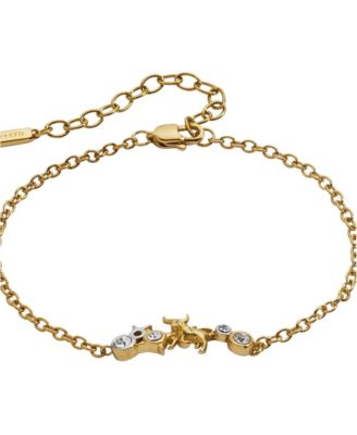 Taurus Zodiac Two-Tone Crystal Bracelet