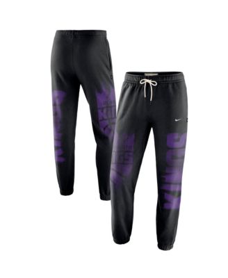 Men's Black, White Sacramento Kings 2026 Game Theather Fleece Sweatpants