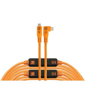 TetherPro Optima 10G 31' USB-C Straight to Right Angle Cable, Compatible with USB-C Cameras and Computers