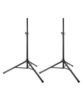 Height-Adjustable Tripod-Base Aluminum Speaker Stands, Adjustable 120–180 cm, Pair