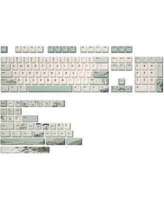 Spring Tea 140 Keys PBT Dye-Sub Cherry Profile Keycaps for MX-Switch