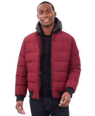 Men's Hooded Puffer Bomber Jacket