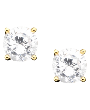 image of Giani Bernini 18k Gold over Sterling Silver Cubic Zirconia Stud Earrings (1 ct. t.w.)