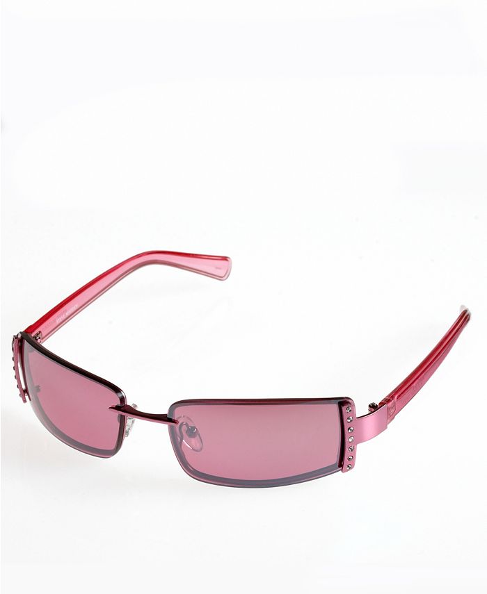 Steve Madden Rectangular Rhinestone Sunglasses Macy s