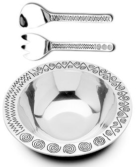 Wilton Armetale - "Reggae" 3-Piece Large Salad Set