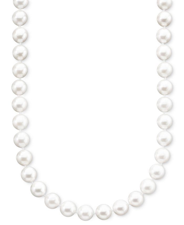 Belle de Mer - Pearl Necklace, 18" 14k Gold A+ Cultured Akoya Pearl Strand (7-7-1/2mm)