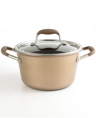 Anolon Advanced Home Hard-Anodized Nonstick 4.5-Qt. Tapered Saucepot - Bronze