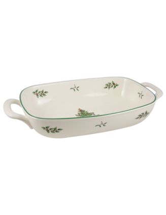 Spode Christmas Tree Serveware Handled Bread Basket - Macy's