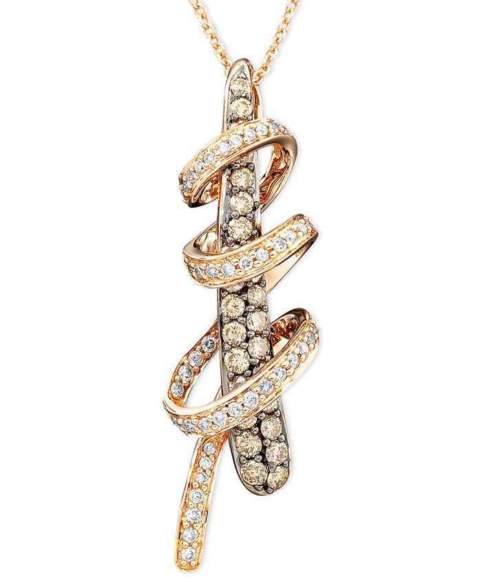 Chocolate diamond sales cross necklace