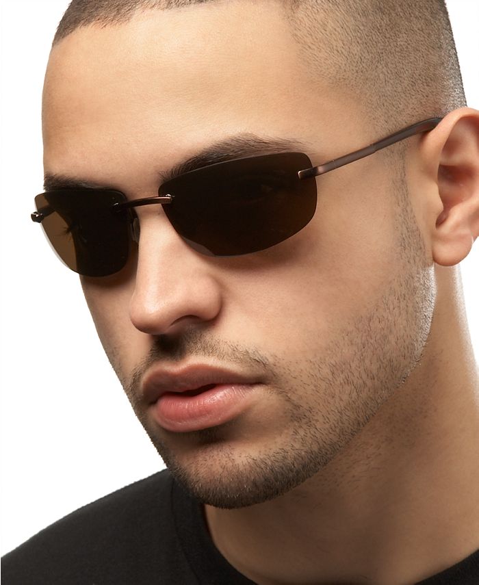 Perry Ellis Rimless Rectangle Sunglasses Macy's