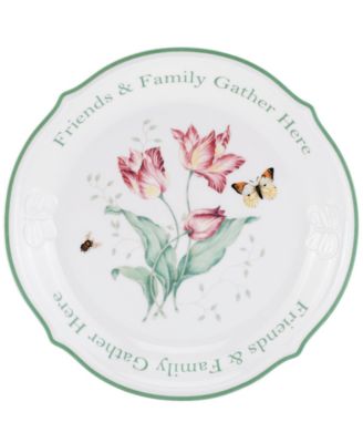 Lenox - Butterfly Meadow Friends & Family Gather Here Dessert Platter, 12"