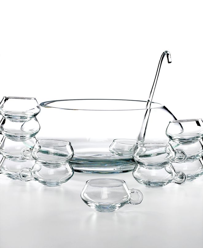 libbey 10 piece punch bowl set