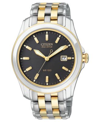 Citizen - Men's Eco-Drive Two-Tone Stainless Steel Bracelet Watch 40mm BM6734-55E