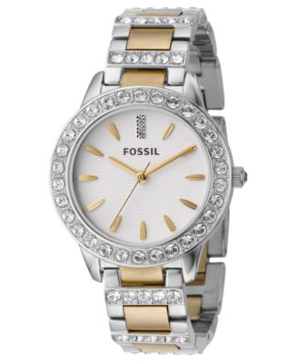Fossil - Women's Jesse Two Tone Stainless Steel Bracelet Watch 34mm ES2409