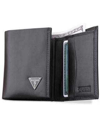 GUESS Men's Cruz Trifold Leather Wallet - Macy's