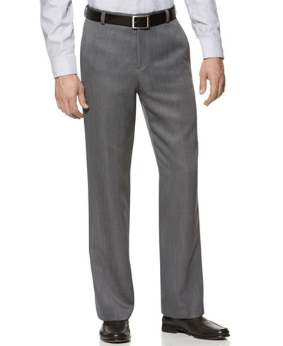 Kenneth Cole Reaction Straight-Fit Texture Stria Dress Pants