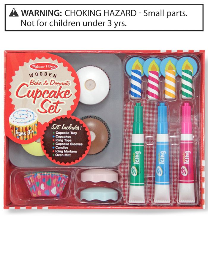 Melissa and Doug - Toy, Bake  and Decorate Cupcake Set