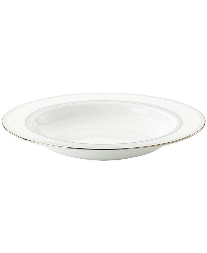 kate spade new york Library Lane Platinum Rim Soup Bowl Macy's