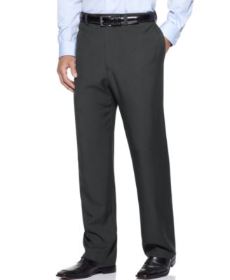 Men's Eclo Stria Classic Fit Flat Front Hidden Expandable Dress Pants