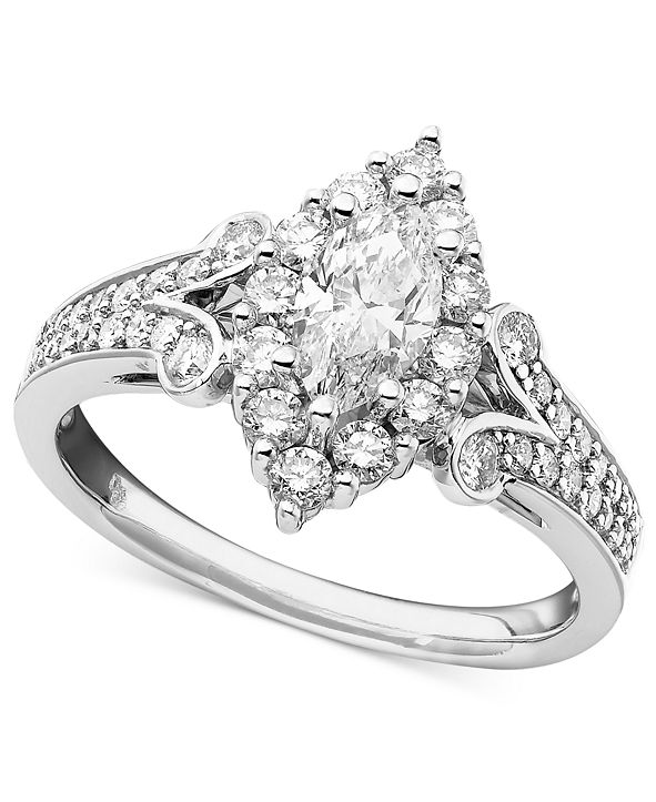 Macy's Engagement Ring, Diamond (11/4 ct. t.w.) and 14k White Gold