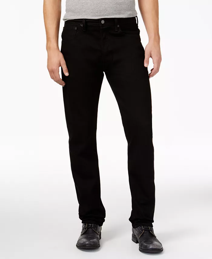 Men's 501 Straight-Fit Button Fly Stretch Jeans