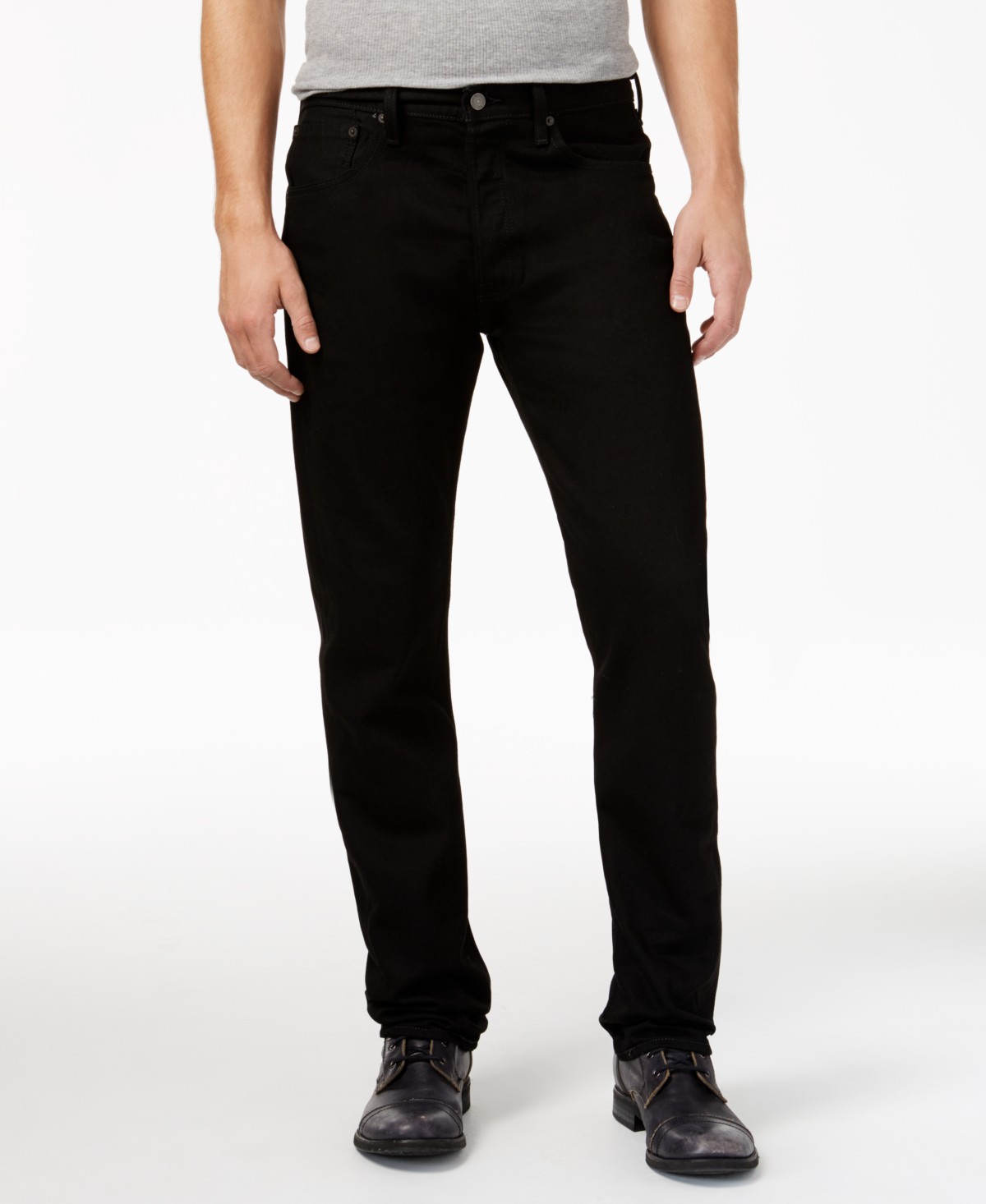 Мужские джинсы Levi's Men's 501 Straight-Fit Button Fly Stretch Jeans — фото 1