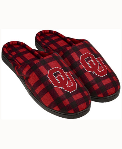Forever Collectibles Oklahoma Sooners Flannel Slide Slippers