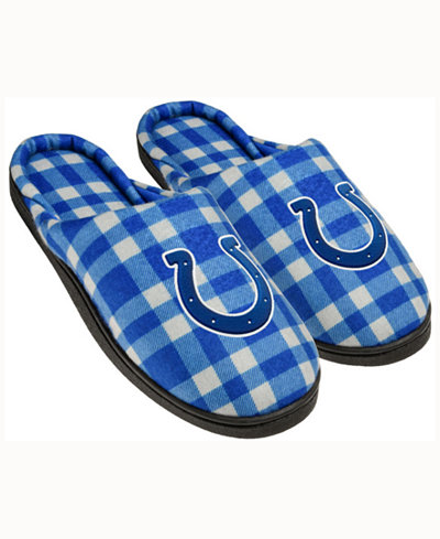 Forever Collectibles Indianapolis Colts Flannel Slide Slippers