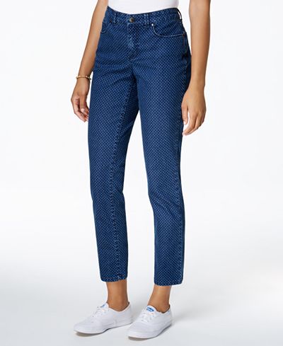 Charter Club Bristol Printed Skinny Ankle Jeans, Only at Macy's
