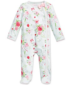 Baby Girls Floral-Print Footed Coverall, Created for Macy's