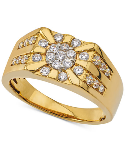 Men's Diamond Cluster Ring (3/4 ct. t.w.) in 10k Gold