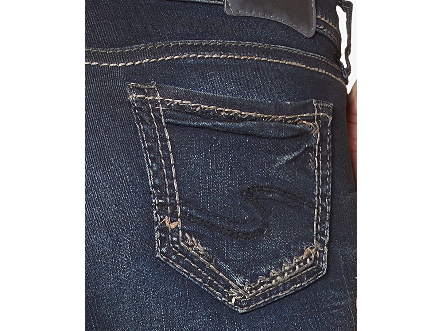Женские джинсы Silver Jeans Co. Suki Mid Rise Curvy Slim Bootcut, цвет: Индиго — фото 5