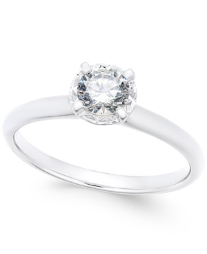 Diamond Solitaire Engagement Ring (1/2 ct. t.w.) in 14k White Gold