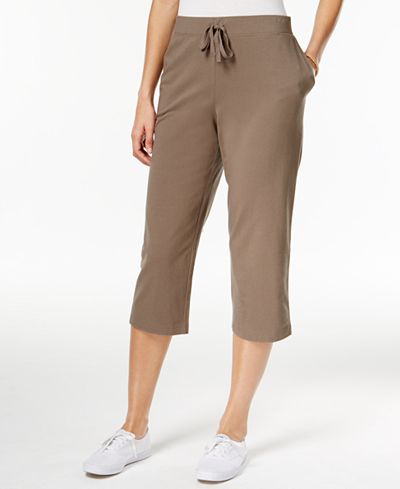 Karen Scott Pull-On Knit Capri Pants, Only at Macy's - Pants & Capris ...